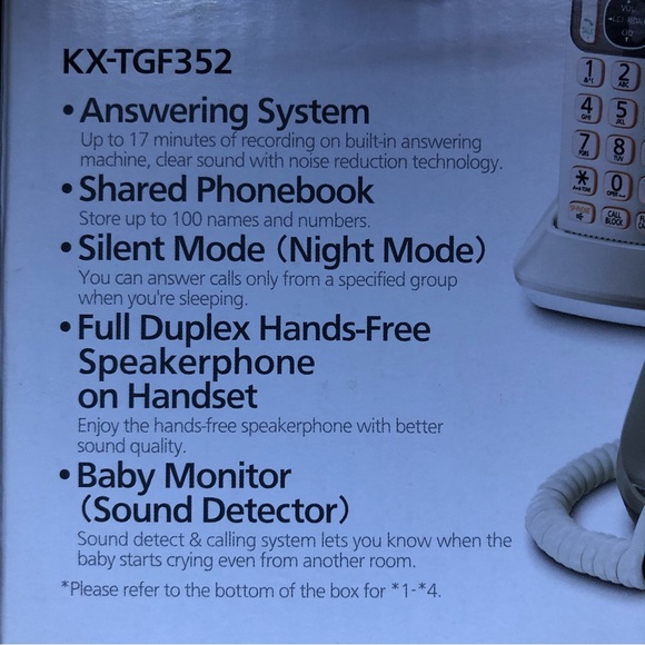 Panasonic KX-TGF352N Digital Corded & Cordless Answering System (Champagne Gold) - Picture 12 of 16